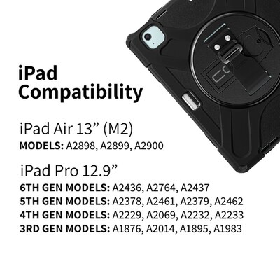 CODi Rugged 13" Case for iPad Air 13", Black (C30705091)