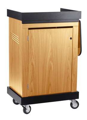 Oklahoma Sound Corp® Lecterns, Smart Cart, Light Oak