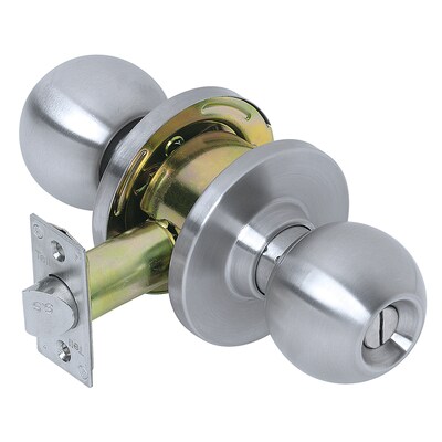 Tell Heavy Duty Commercial Privacy Knob Lockset, Stainless Steel Finish 32D (CL100024)