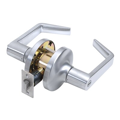 Tell Heavy Duty Commercial Privacy Lever Lockset, Satin Chrome Finish 26D (CL100141)