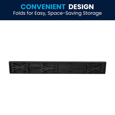 Flash Furniture HERCULES Solid Pine 4-Seat Farmhouse Folding Bench, Black Wash (XAB96X12LXLEGBW)
