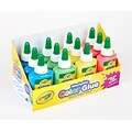 Crayola Non-toxic Washable Removable School Glue, 4 oz., Assorted, 12/Pack (69-9100)