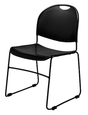 NPS Commercialine 850 Series Ultra Compact Stack Chair, Black (850-CL)