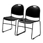 NPS Commercialine 850 Series Ultra Compact Stack Chair, Black, 12 Pack (850-CL/12)