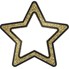 Carson-Dellosa Sparkle and Shine Gold Glitter Stars Cut-Outs, 36/Pack (120243)