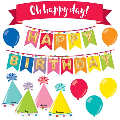 Just Teach Happy Birthday Mini Bulletin Board Set (110397)