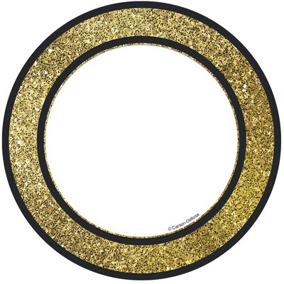 Sparkle and Shine Gold Glitter Dots Cut-Outs, 36/Pack (120244)