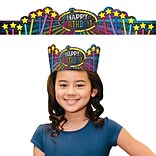 Schoolgirl Style Stars Birthday Crowns, 30 Crowns/Pack (101085)