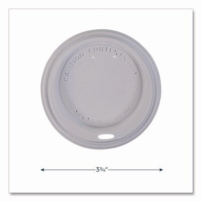 Flavia Sip Through Paper Lid, 10 oz. Cup, White, 100/Sleeve, 10 Sleeves/Carton (25200019)