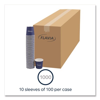 Flavia Paper Hot Beverage Cups, 10 oz., Blue, 100 Cups/Pack, 10 packs/Carton (25200018)