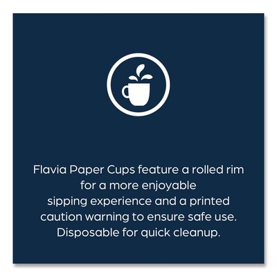 Flavia Paper Hot Beverage Cups, 10 oz., Blue, 100 Cups/Pack, 10 packs/Carton (25200018)