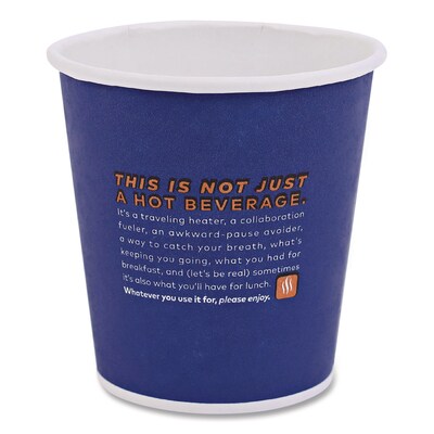 Flavia Paper Hot Beverage Cups, 10 oz., Blue, 100 Cups/Pack, 10 packs/Carton (25200018)