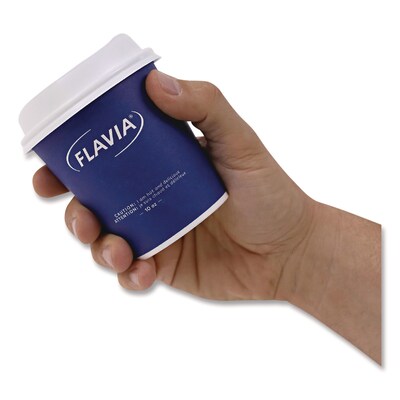 Flavia Paper Hot Beverage Cups, 10 oz., Blue, 100 Cups/Pack, 10 packs/Carton (25200018)