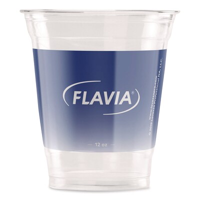 Flavia Plastic Cold Cups, 12 oz., Clear/Blue, 900/Carton (25200058)