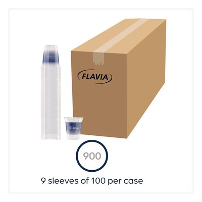 Flavia Plastic Cold Cups, 12 oz., Clear/Blue, 900/Carton (25200058)