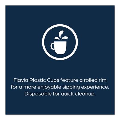 Flavia Plastic Cold Cups, 12 oz., Clear/Blue, 900/Carton (25200058)