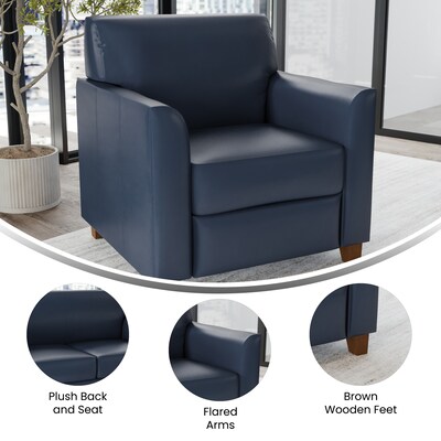 Flash Furniture HERCULES Diplomat Series LeatherSoft Guest Chair, Navy (BT8271NVY)