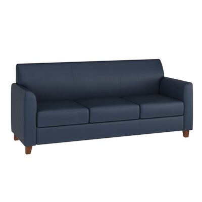 Flash Furniture HERCULES Diplomat Series LeatherSoft Reception Set, Navy, 3-Pieces (BT827SETNVY)