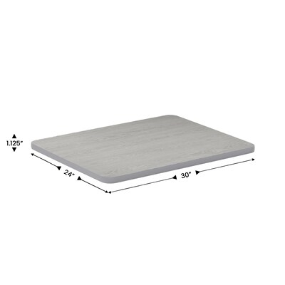Flash Furniture Glenbrook 24"W x 30"D x 1.125" Thickness Reversible Table Top, Laminate, White or Gray (XUWHGY2430)