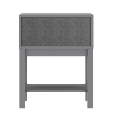 Flash Furniture Dallas 18.75"W x 15.75"D Wooden Nightstand, Gray (MG090031NSGY)