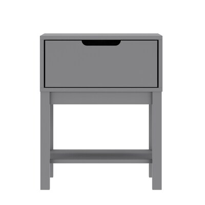 Flash Furniture Dallas 18.75"W x 15.75"D Wooden Nightstand, Gray (MG090031NSGY)
