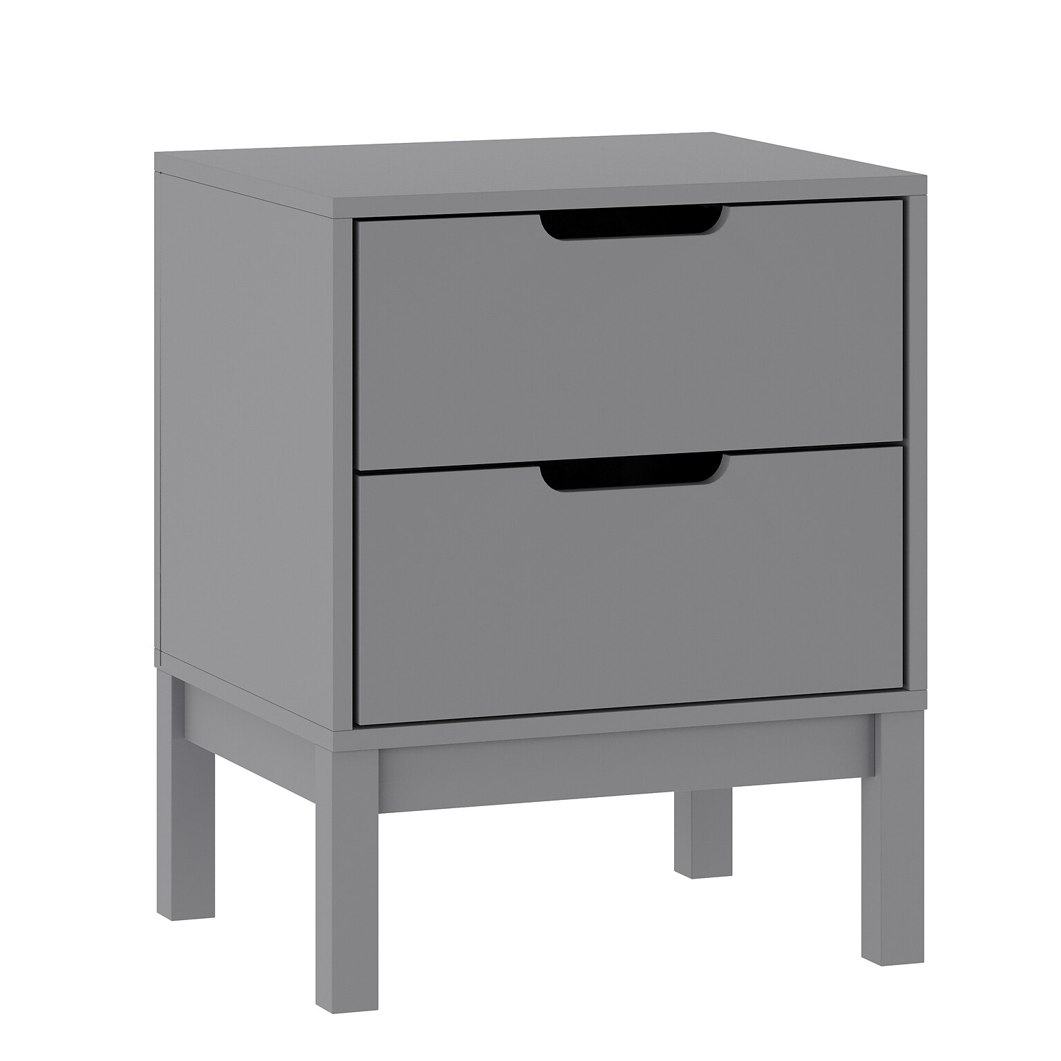 Flash Furniture Dallas 18.75W x 15.75D Wooden Nightstand with 2 Drawers, Gray (MG0900312NSGY)