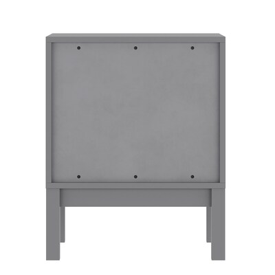 Flash Furniture Dallas 18.75"W x 15.75"D Wooden Nightstand with 2 Drawers, Gray (MG0900312NSGY)