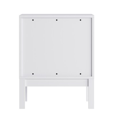 Flash Furniture Dallas 18.75"W x 15.75"D Wooden Nightstand with 2 Drawers, White (MG0900312NSWH)