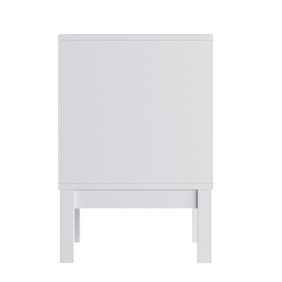 Flash Furniture Dallas 18.75"W x 15.75"D Wooden Nightstand with 2 Drawers, White (MG0900312NSWH)