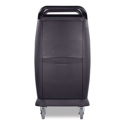 Boardwalk 3-Shelf Polypropylene Mobile Bussing Cart with Four Swivel Wheels, Black (CC203603)