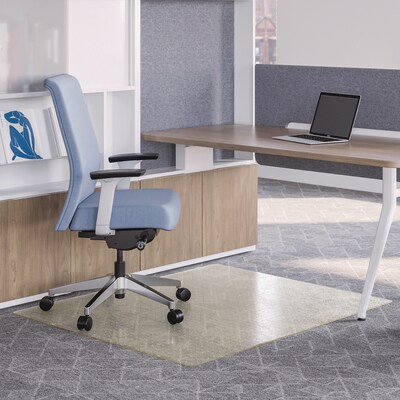 Deflect-O Oceanmat Carpet Chair Mat, 46 x 60, Designed for Low-Pile Carpet, Clear Plastic (CM1K442