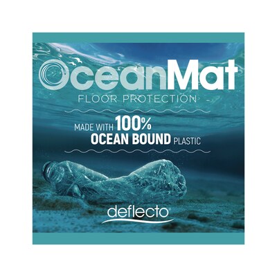 Deflect-O Oceanmat Hard Floor Chair Mat with Lip, 45" x 53", Clear Plastic (CM2G232OCB)