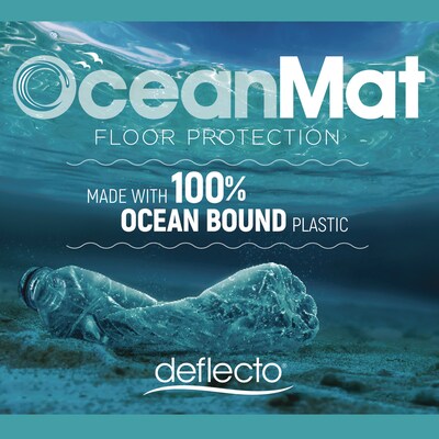 Deflect-O Oceanmat Hard Floor Chair Mat, 46" x 60", Clear Plastic (CM2G442FOCB)