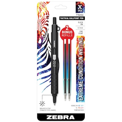 Zebra X-701 RT BP Tactical Ballpoint Pen, Black Ink (29811)