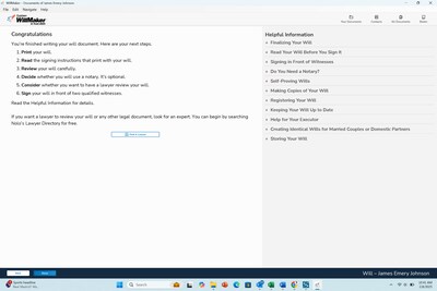 Quicken WillMaker & Trust 2025 for 1 User, Windows/Mac, Download (IND945800V087)