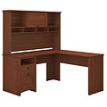 Bush Furniture Buena Vista L Shaped Desk with Hutch, Serene Cherry (BUV035SC)