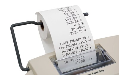 Victor Big Print (1310) 12-Digit Thermal Printing, Desktop Calculator, White/Black