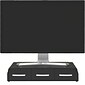 Mind Reader Anchor Collection Monitor Stand 3 Draws for Storage, Up to 22" Monitor, Black, 2/Pack (2MONSTA3D-BLK)