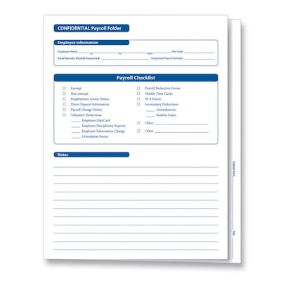 ComplyRight™ Confidential Employee Payroll Records Folder, Pack of 25 (A2317)