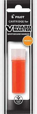 Pilot V Board Master Dry Erase Marker Refills, Orange Ink, Cartridge, 12/Pk (45926)