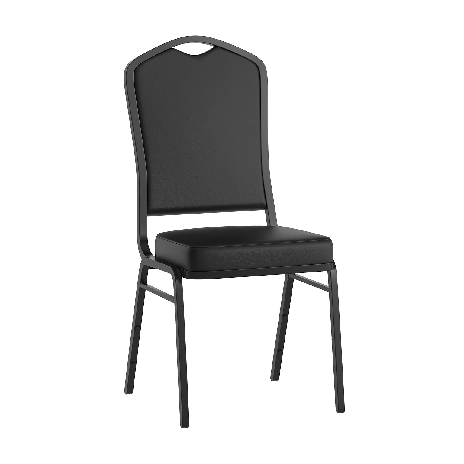 Flash Furniture HERCULES Series Vinyl Stacking Banquet Chair, Black (FDC01BBKVY)