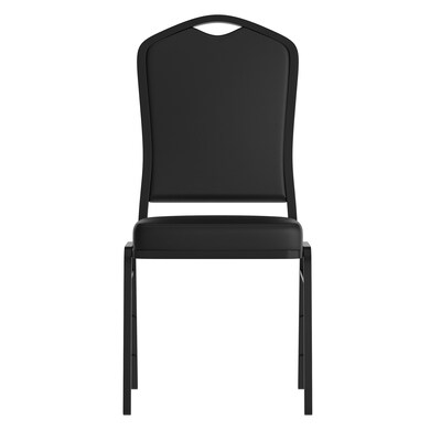 Flash Furniture HERCULES Series Vinyl Stacking Banquet Chair, Black (FDC01BBKVY)