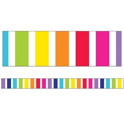 Stars Vertical Rainbow Stripes Straight Borders (108343)