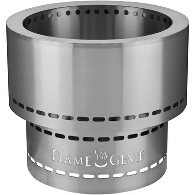 FlameGenie Wood Pellet Fire Pit Stainless Steel (FG-16-SS)