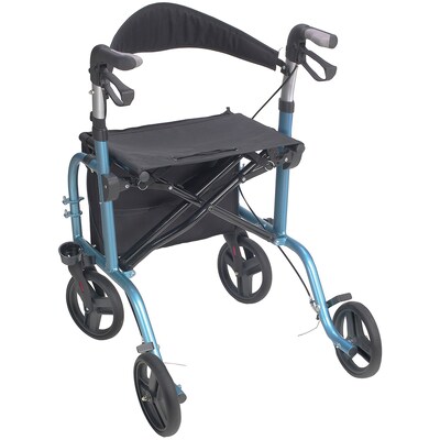 Juvo® Products Premium Rollator Transport Chair Metallic Blue (TCH102)