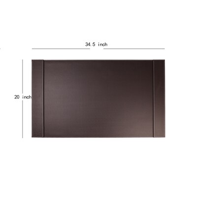 SUM Anti-Slip Wood Desk Pad with Side Rail, 34.5" x 24", Brown (OSCDPD001)