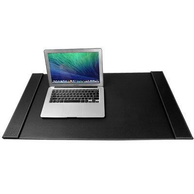 SUM Anti-Slip Wood Desk Pad with Side Rail, 34.5" x 24", Black (OSKDPD001)