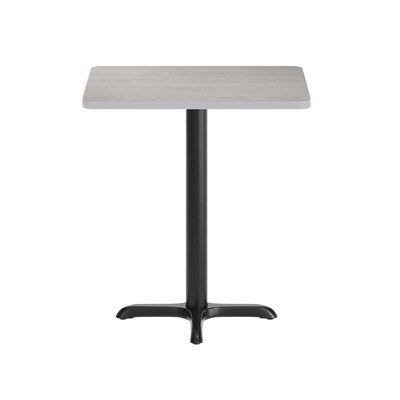 Flash Furniture Graniss Laminate Dining Table with X Base, 30"D x 24"W, Gray (XUGY2430T2222)