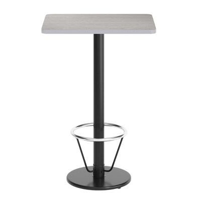 Flash Furniture Stiles Laminate Dining Table with Round Base and Footring, 30"D x 24"W, Gray (XUGY2430TR18B3F)
