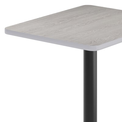 Flash Furniture Stiles Laminate Dining Table with Round Base and Footring, 30"D x 24"W, Gray (XUGY2430TR18B3F)